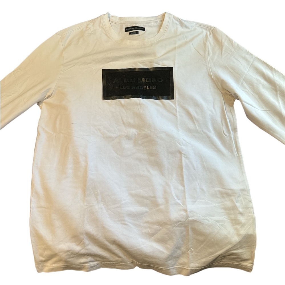 ALDO MENS BLACK AND WHITE LONG SLEEVE T SHIRT